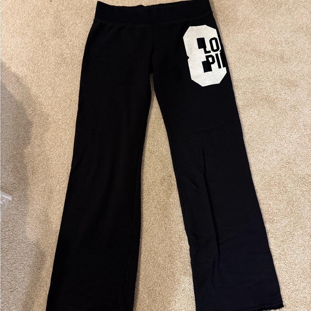 Victorias Secret PINK Black Flare Sweatpants - Small